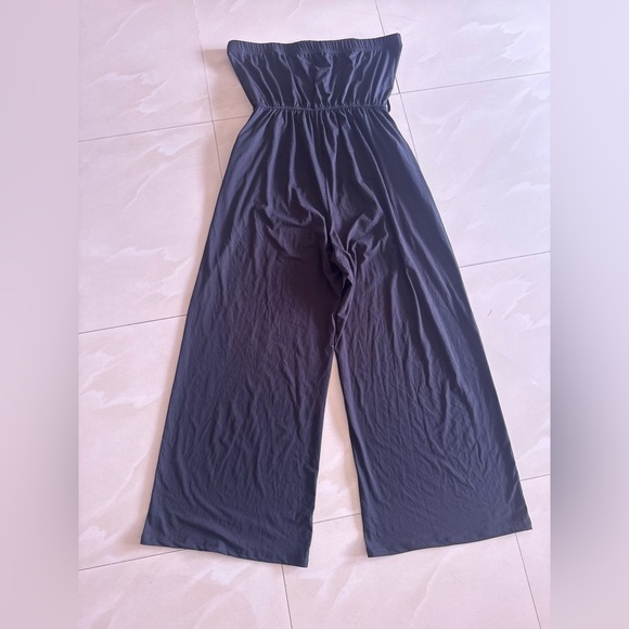 Mia Rose Brand  Women’s Jumpsuit wide leg Strapless with pockets elastic waist - Picture 16 of 16